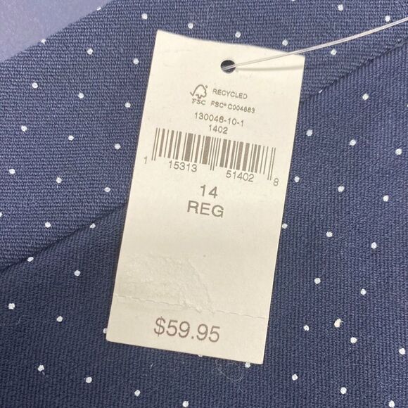Gap Skinny Ankle size 14 Navy White Dot Pant NEW - Picture 6 of 9